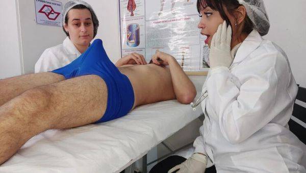 Play the hardcore movie of : Hot Brazilian Nurses Tease Patient With Big Cock Until He Gets Hard