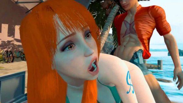 Play HD clip called : Nami gets wild at the beach - Hot 3D Hentai Fuck with Big Tits & Anal