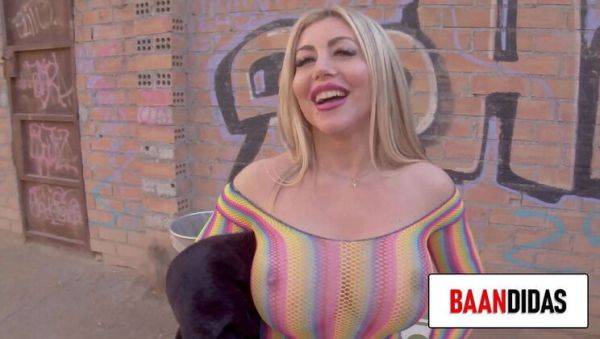 Stream the complete scene titled : Hot Spanish babe Carla Boom skips husband to suck and ride big cock - creampie finish!