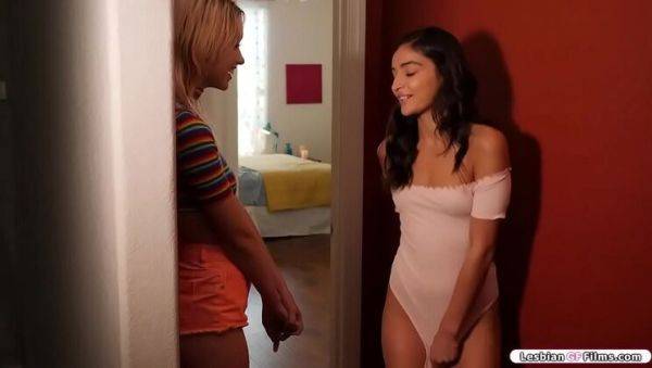Stream complete video called : Blonde Emily Willis makes teen squirt with toy in hot lesbian action