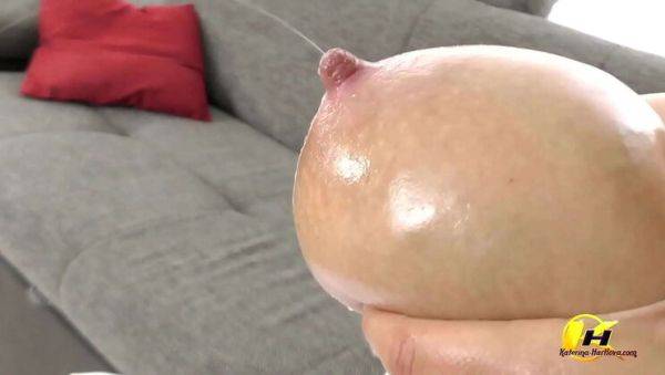 Play this HD clip called : Blonde MILF Katerina Hartlova Milks Her Big Tits in Wedding Dress & Strap-On Fun