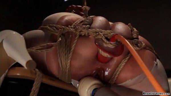 Play the uncensored scene of : Asian Nurse Marica Hase Tied Up and Rough Anal Fuck in BDSM Suspension