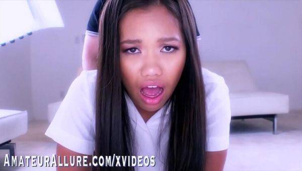 View uncensored movie called : Kaylani Kao Gives Hot Blowjob & Fucks Hard in Uniform After School