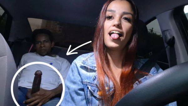 Stream this full video of : Hot Brazilian Redhead Gets Caught Jerking Off in Uber - Real Car Sex & Public Fuck!