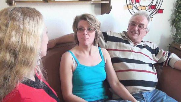 Stream this uncut clip titled : Mature Couple Fucks Young Bea Dumas in Hot Threesome - Big Tits & Stockings