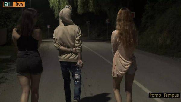 View complete video named : Hot Russian redhead gets wild in outdoor foursome - dirty talk & cowgirl action