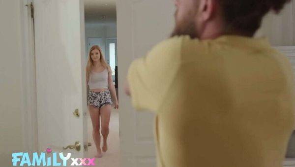 Watch the complete movie titled : Blonde Teen Harlow West Fucks Stepdad's Big Cock - Deep Throat & Cum on Pussy