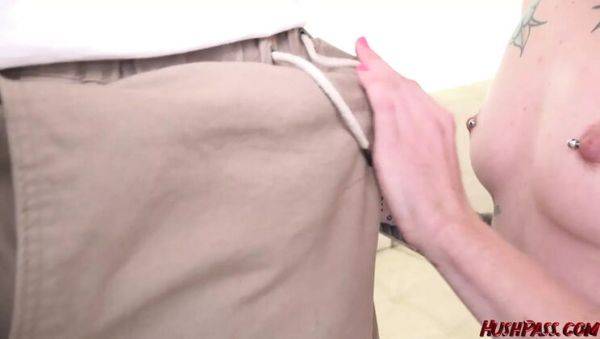 View complete scene : Ramona Marie First Time Porn - Horny Newbie Sucks Big Cock & Takes Facial