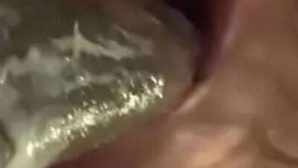 Play this uncensored movie of : Queenj90 Deepthroats Big Black Cock - Homemade Blowjob & Cum Closeup