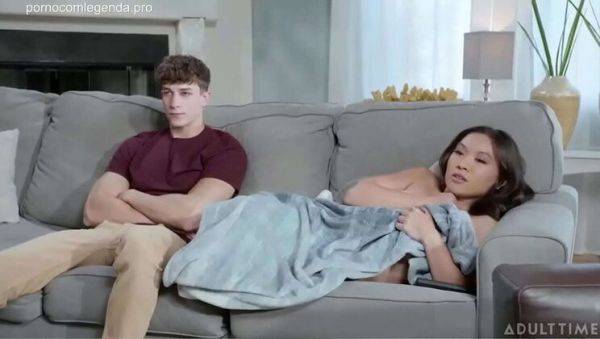 Watch the full clip titled : Hot Korean Stepsis Kimmy Kimm Teases Stepbro Parker Ambrose While Masturbating