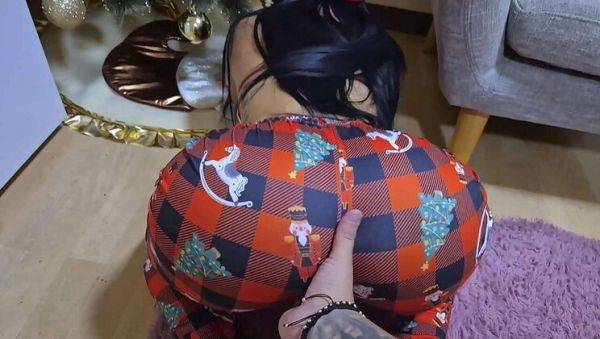 Watch this uncensored video of : Christmas Sex with Alejandra Palacios - Big Booty Latina Sucks Cock & Gets Fucked Hard Under the Tree