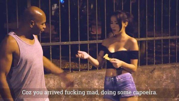 Enjoy watching full video named : Young Brazilian teen Angel gets rough fucked by big black cock for cash - Amateur Latina reality sex