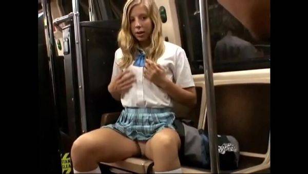 Enjoy watching this uncensored scene called : Blonde teen Chastity Lynn takes public bus fuck with creampie