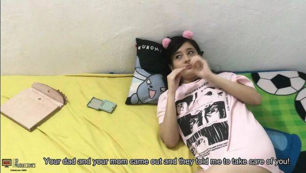 Stream the HD video called : Emma Vict gives neighbor a hot blowjob and rough fuck - Latina teen sex