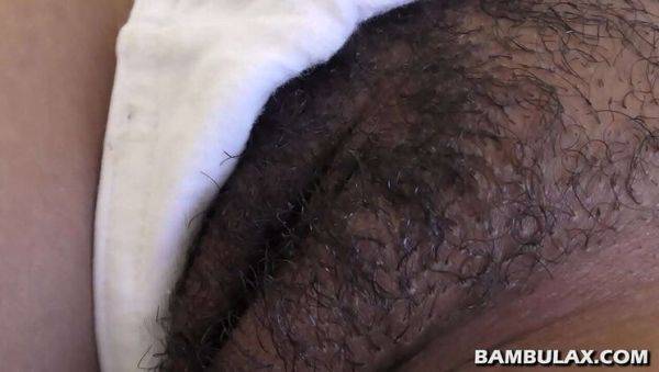 Stream complete clip : Hairy black pussy creampie - Rita and Nino fuck hard