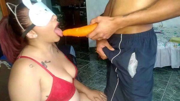 Stream this hardcore video titled : Blindfolded Latina Wife Tricked Into Sucking Cock & Swallowing Cum - Flavor Game Fun!