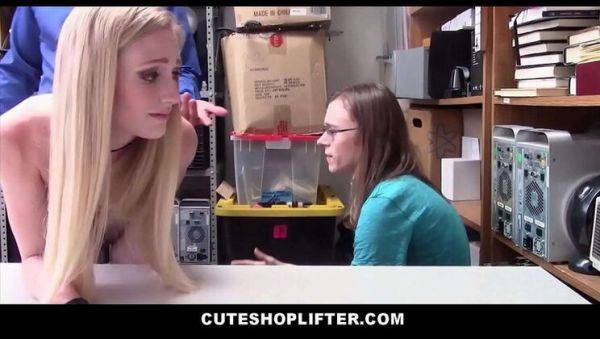 Enjoy watching the uncut movie : Blonde Teen Emma Starletto Caught Shoplifting - Guard Fucks Her Hard in Front of Boyfriend