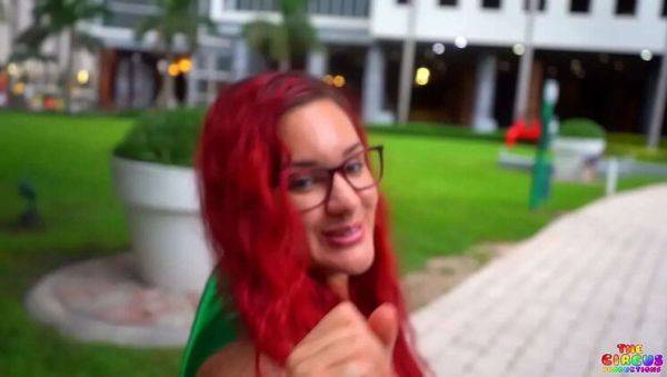 View this HD clip : Best Friends Threesome with Latina & Redhead After Halloween Party - Santana Red, Mandi May, Gibby The Clown