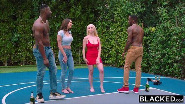 Watch HD video named : Gabbie Carter & Dylann Vox Cheat with BBC - Blonde & Brunette Foursome, Titty Fuck & Cum Swap