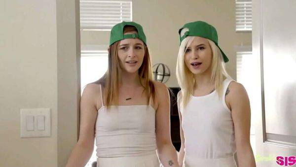 Watch this complete clip : Blonde Teen Kiara Cole & Redhead Danni Rivers Share a Hard Cock