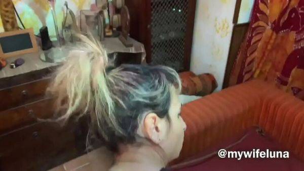 View the uncensored scene titled : Hot Wife Luna Takes Big Cock and Dildo in Her Ass - DP Action!