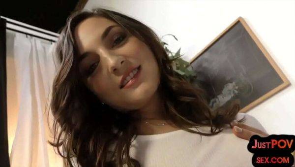 View the uncut scene titled : POV Fuck with Dirty Talking Amateur Teen - Small Tits & Shaved Pussy