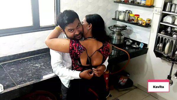 Enjoy watching this hardcore clip called : Desi MILF Kavita Gets Fucked Hard by Son-in-Law Tatya in Kitchen - Close Up Real Homemade Sex