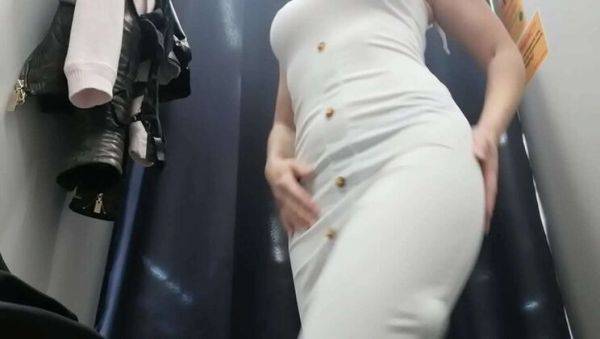 Watch uncut movie titled : Russian babe Krisswou flashes big tits and hard nipples in dressing room hidden cam