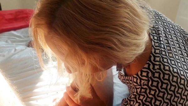 Watch this uncut clip of : Selena701 Hot Blonde MILF Wife Morning Blowjob & Swallow - Amateur Homemade Sex