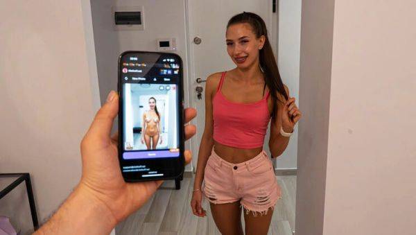 Enjoy watching the uncensored movie titled : Romanian Amateur Neighbor Laura Quest Swallows Cum For Wi-Fi Password in 4K POV