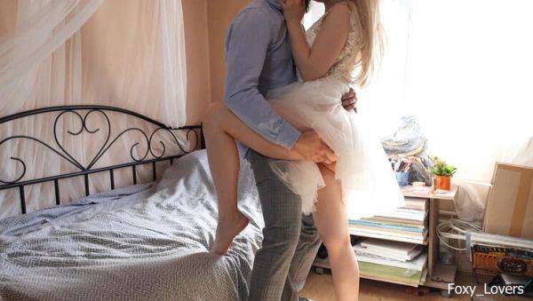 Enjoy watching HD video named : Blonde Bride Fucks Ex Before Wedding - Passionate Doggy Style Quickie