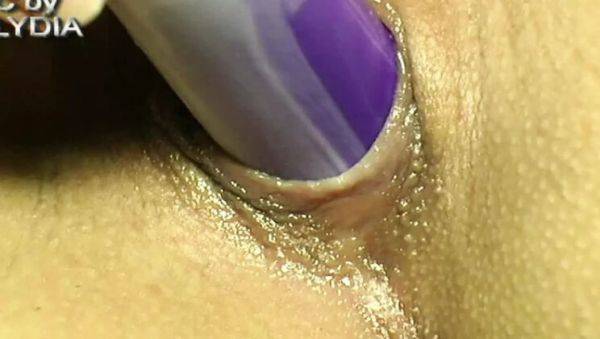 View the uncensored video of : Amateur Lydia Solo Masturbation in Sauna with Dildo and Orgasm - Hairy European Teen 18