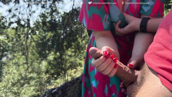 Enjoy watching the full clip called : Big Ass Blonde MILF Takes Risky Public Outdoor Sex in 4K - German Step Couple