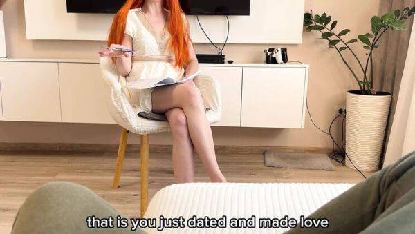 Play uncut movie titled : Russian Amateur Psychologist Fucks Patient To Cure Depression - POV Sex With English Subs