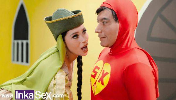 Enjoy watching this complete video named : Marina Gold Takes Big Colombian Ass Fuck in Hardcore 4K Threesome