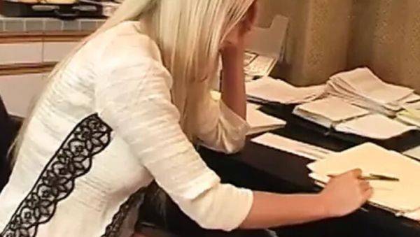 Stream this uncut clip called : Blonde Office Slut Diana Doll Fucked Hard by Big Cock for Facial Climax