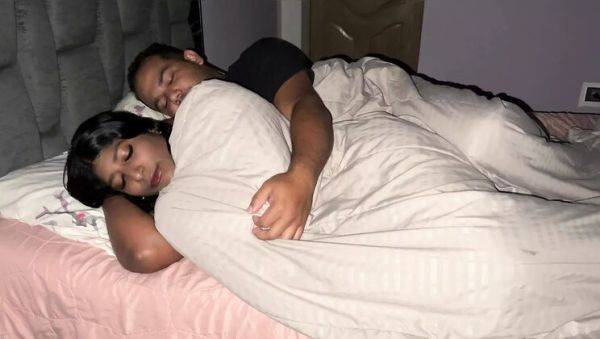 View the uncut scene called : Stepdad fucks teen stepdaughter by mistake in bed - amateur Latina creampie rough sex