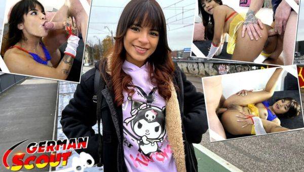 Stream the hardcore video titled : Petite Latina Michy Perez Takes Big Dick Anal in German Scout Casting