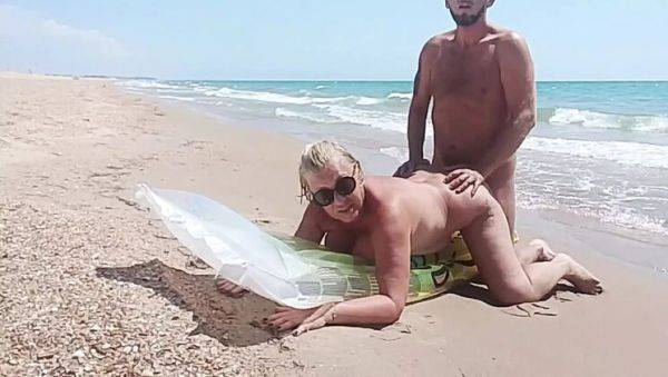 View the uncut video called : Stepmom Fucks Step Son on Nude Beach - Public Sex with Russian MILF
