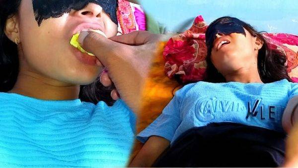 Play this uncensored scene of : Desi step sister's friend gets spit fucked hard in hotel - rasmalai feeding turns wild