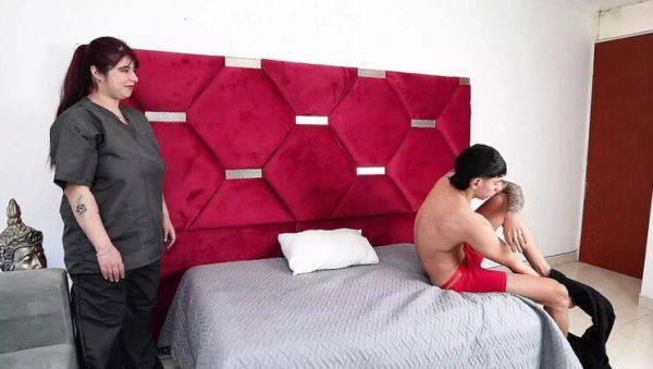 Play this uncut scene named : Busty Colombian Masseuse Jennie Sweet Gives Deep Throat Blowjob & Gets Cum On Tits - Homemade HD