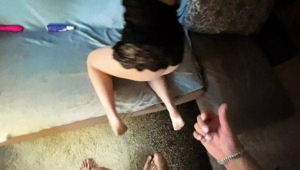 Play full movie : Stepmom Jerks Off on Couch & Gets Fucked Hard - Horny MILF Action