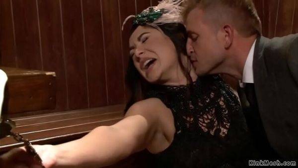 Watch this full scene titled : Lea Lexis Bound and Fucked as Debtor's Wife in Rough Bondage Sex