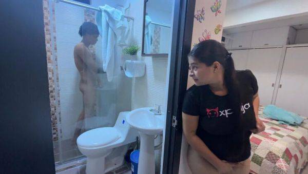 Watch this uncensored movie named : Stepmom Spies On Me Shower - Slutty Latina Alicilanyn09 Gets Rough Anal Creampie