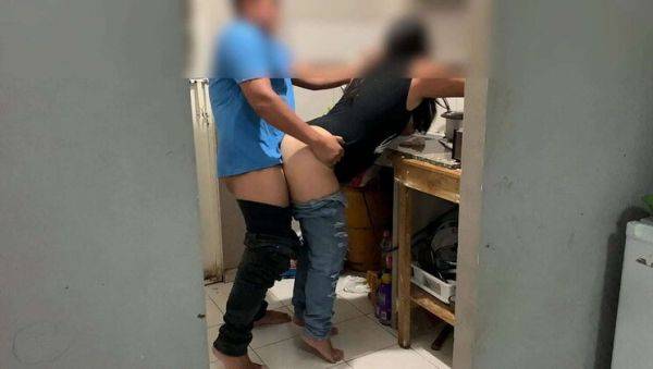 Watch HD video called : Kitchen Fuck: Husband Ignores as I Pound Angry Wife's Pussy and Mouth