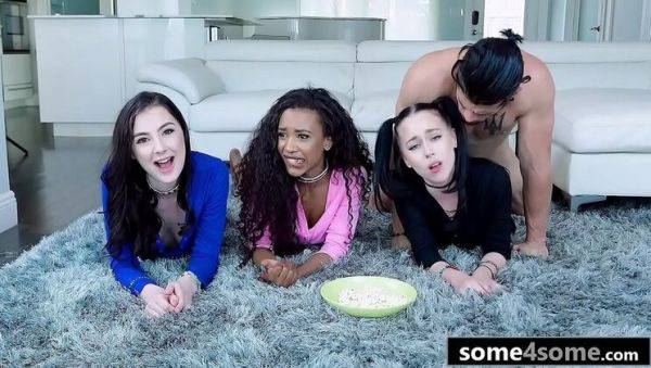 Watch HD clip : Stepbrother Fucks Three Hot Teens at Pajama Party - Megan Winters, Bambi Black, Ajaa Xxx