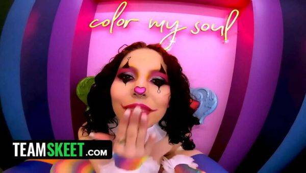 Enjoy watching this HD scene titled : Clussy Fetish: Clown Pussy & Cock Magic with Satine Summers & Chad Alva - Hardcore Cosplay Orgy