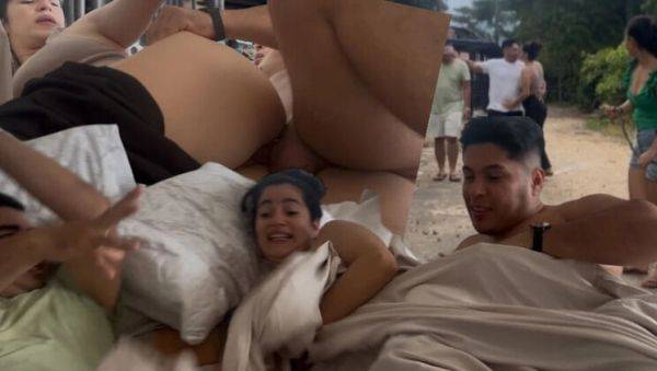 Enjoy watching uncut clip : Big Ass MILF Stepmom Shares Bed With Husband's Friend - Hot Blowjob & Creampie Sex