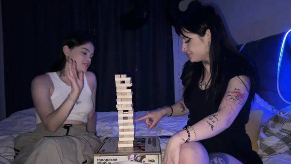 Stream this HD clip named : Stepsister Offers Scissors Game with Horny Russian Lesbians - Big Natural Tits & Pussy Licking