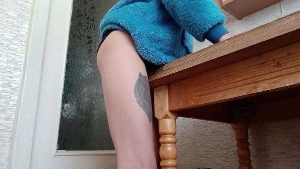 Stream the hardcore movie titled : Skinny brunette Stepan masturbates on kitchen table until orgasm